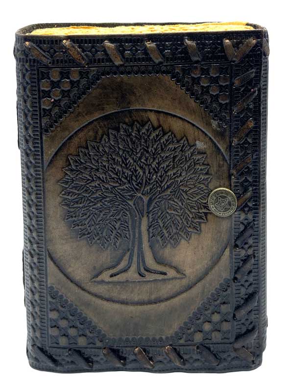 Tree of Life Aged Looking Paper leather w/ latch