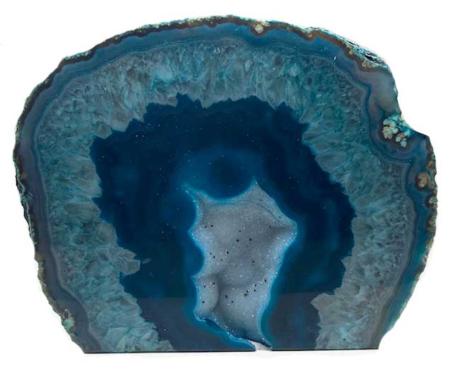 5.0# Geode Teal Agate cut